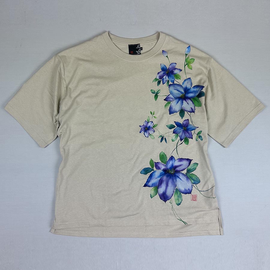 鉄線　ゆったりTシャツ　ストーン